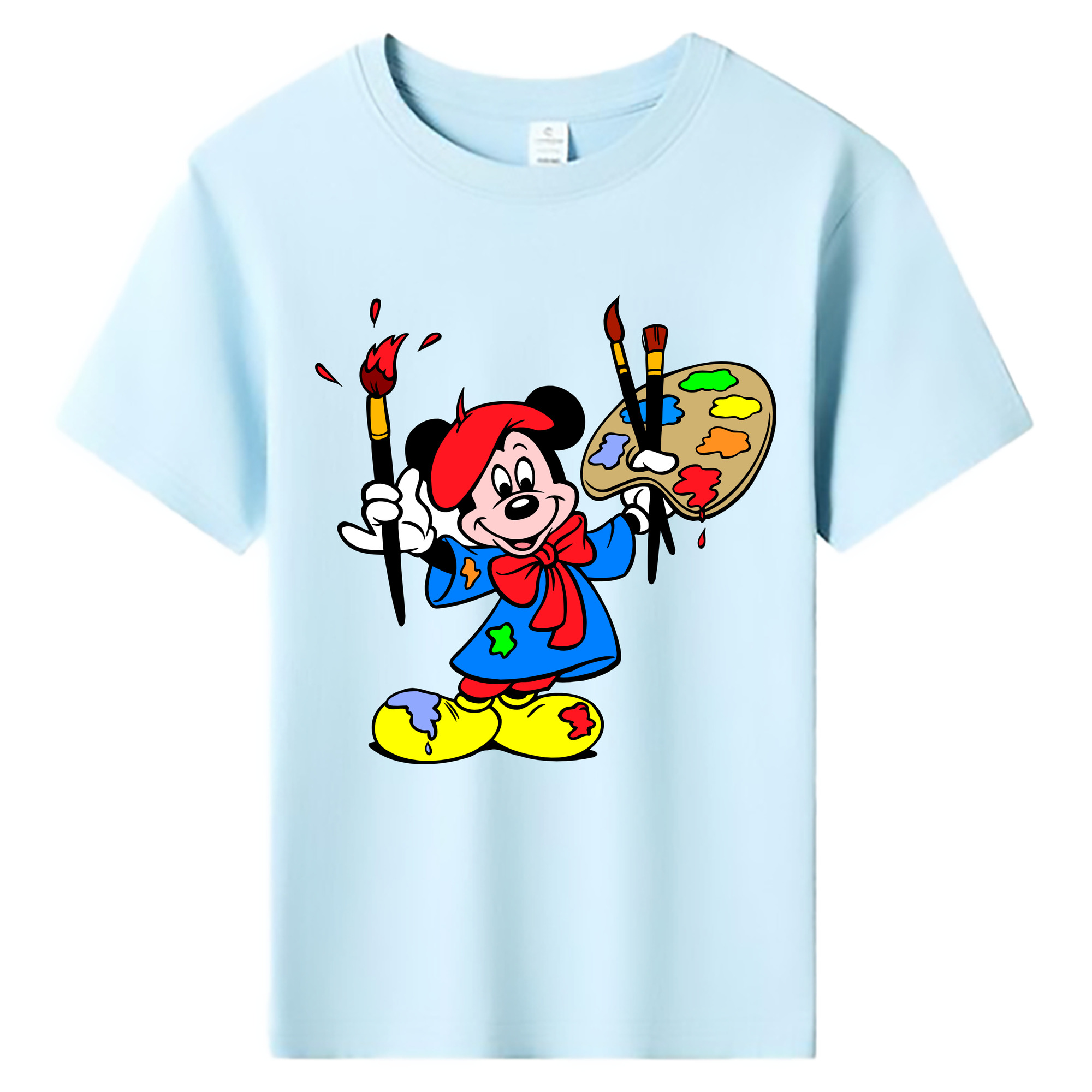 ミッキーマウス Mickey Mouse 綿100％キッズTシャツ（フロントプリント）